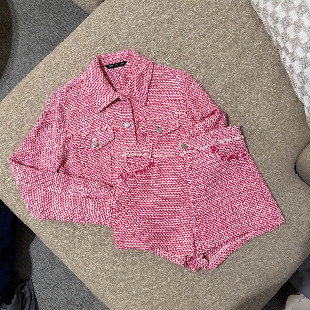 Zara Pink Tweed Set